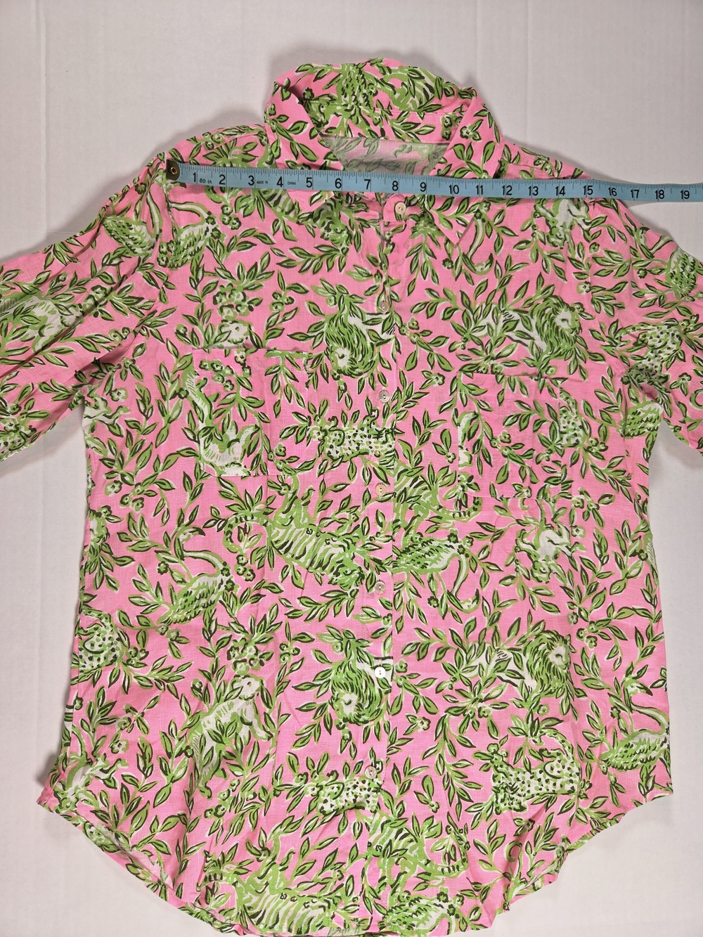 Lillyy Pulitzer Womens M Sea View Rousseau Pink Main Character Line Linen NWOT - Picture 8 of 11
